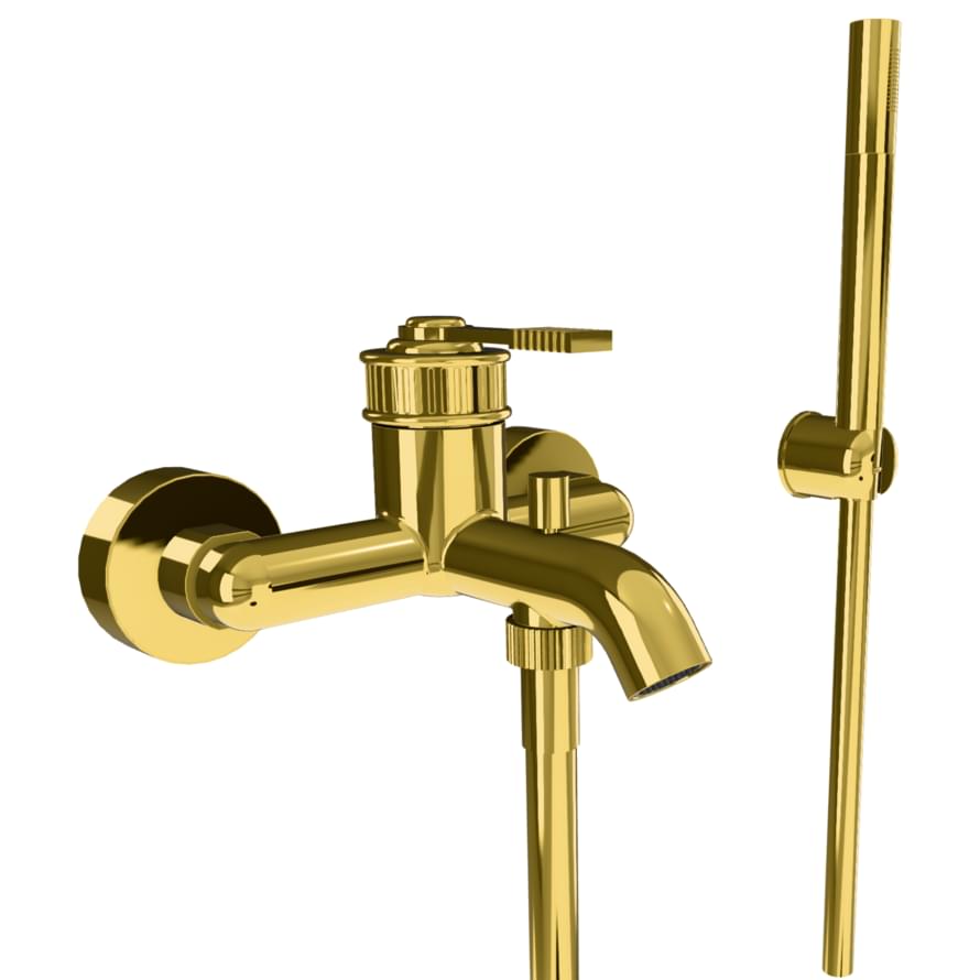 Плитка Remer Atelier Смеситель для ванны настенный ATELIER золото глянцевое  поверхность глянец