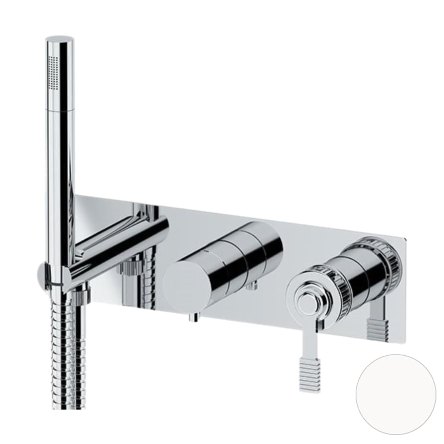 Плитка Remer Atelier Смеситель для душа встраиваемый ATELIER белый матовый квадратный  поверхность матовая