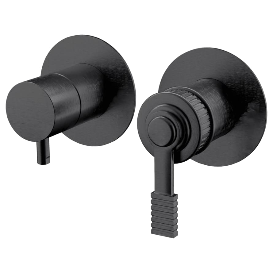 Плитка Remer Atelier Смеситель для душа встраиваемый ATELIER черный брашированный хром  поверхность брашированная