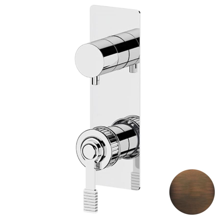 Плитка Remer Atelier Смеситель для душа на 2 выхода ATELIER бронза масляная  поверхность матовая