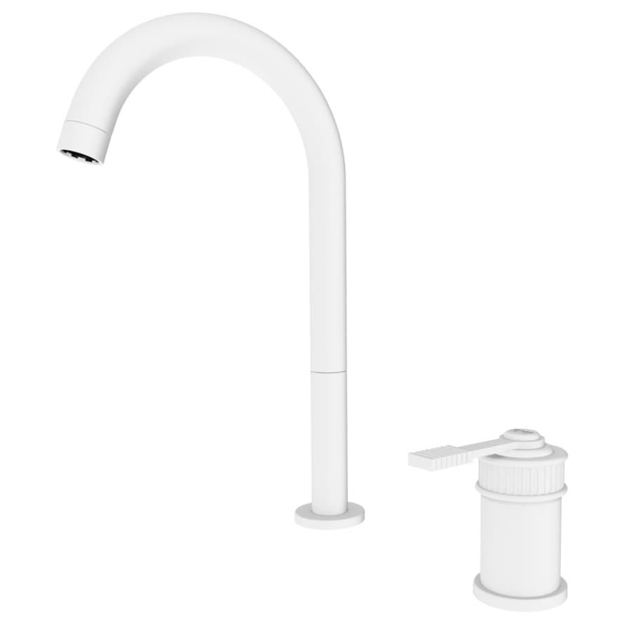 Плитка Remer Atelier Смеситель для раковины высокий ATELIER белый матовый  поверхность матовая