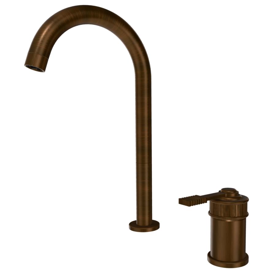 Плитка Remer Atelier Смеситель для раковины высокий ATELIER бронза масляная  поверхность матовая