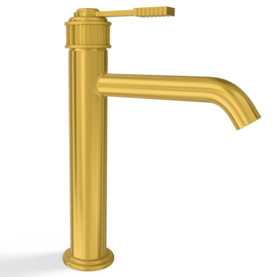 Плитка Remer Atelier Смеситель для раковины высокий ATELIER золото брашированное  поверхность брашированная