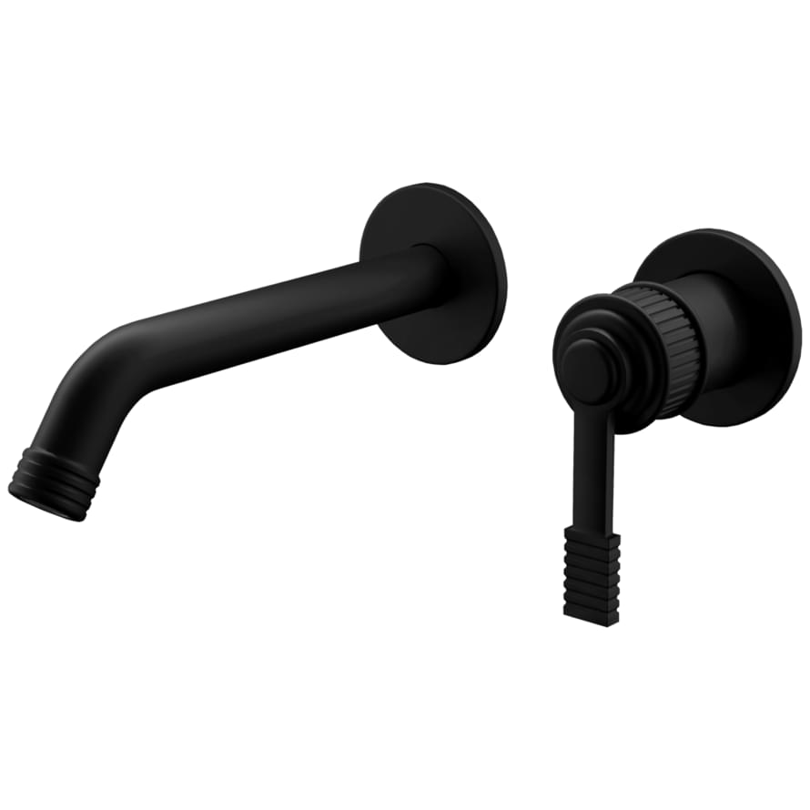 Плитка Remer Atelier Смеситель округлый встраиваемый для раковины ATELIER черный матовый  поверхность матовая