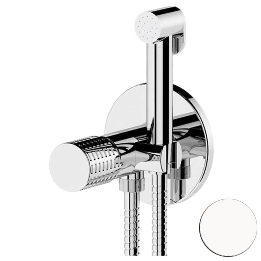 Плитка Remer Celebrity Гигиенический душ со смесителем CELEBRITY белый матовый  поверхность матовая