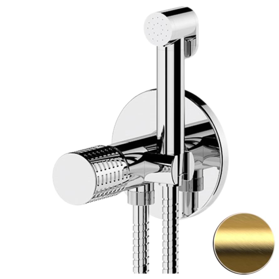 Плитка Remer Celebrity Гигиенический душ со смесителем CELEBRITY золото брашированное  поверхность брашированная