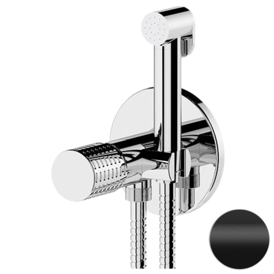 Плитка Remer Celebrity Гигиенический душ со смесителем CELEBRITY черный матовый  поверхность матовая