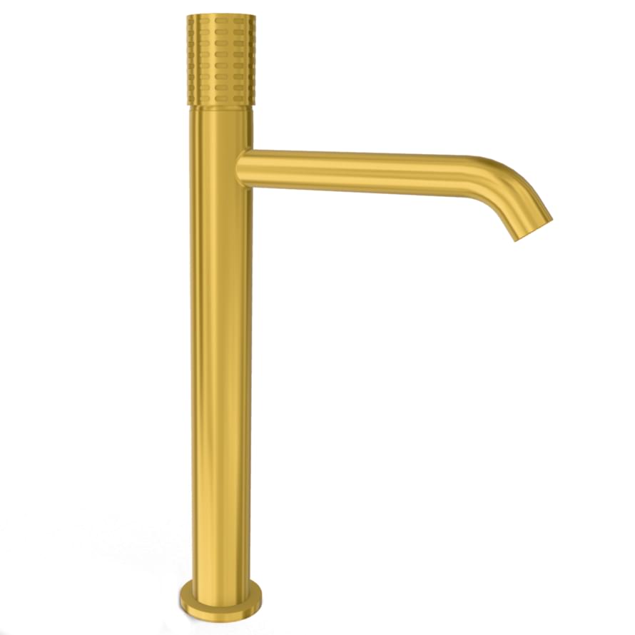 Плитка Remer Celebrity Смеситель для раковины высокий CELEBRITY золото брашированное  поверхность брашированная