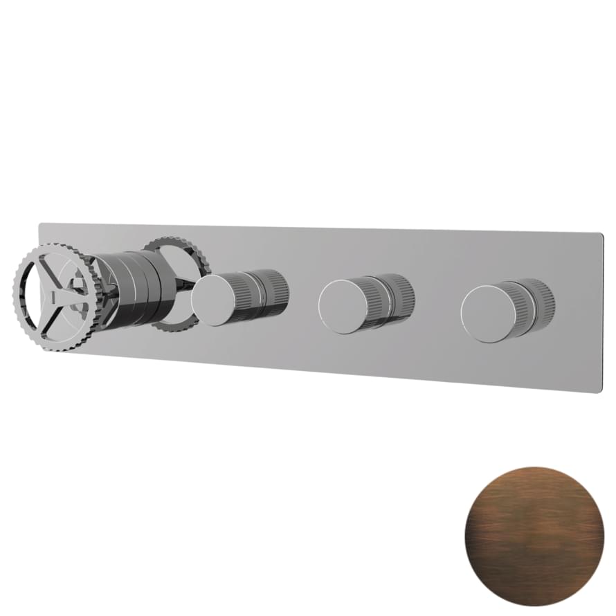 Плитка Remer Chrono Встраиваемый смеситель для душа CHRONO бронза масляная  поверхность матовая