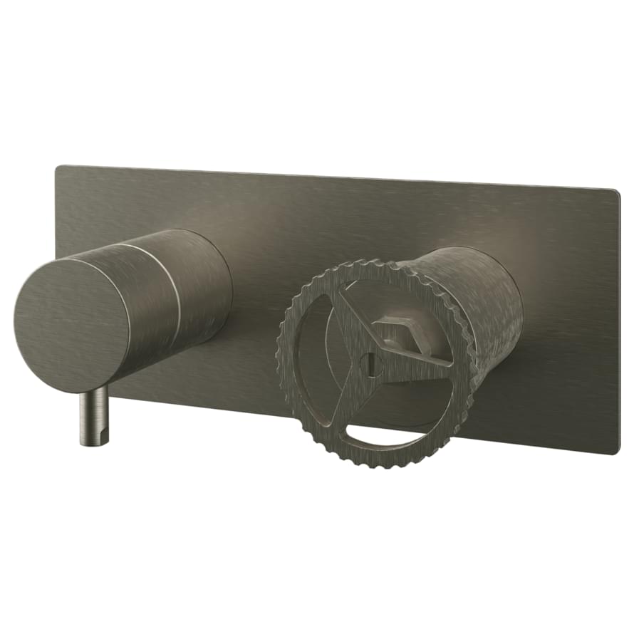 Плитка Remer Chrono Встраиваемый смеситель для душа квадратный CHRONO сталь  поверхность матовая