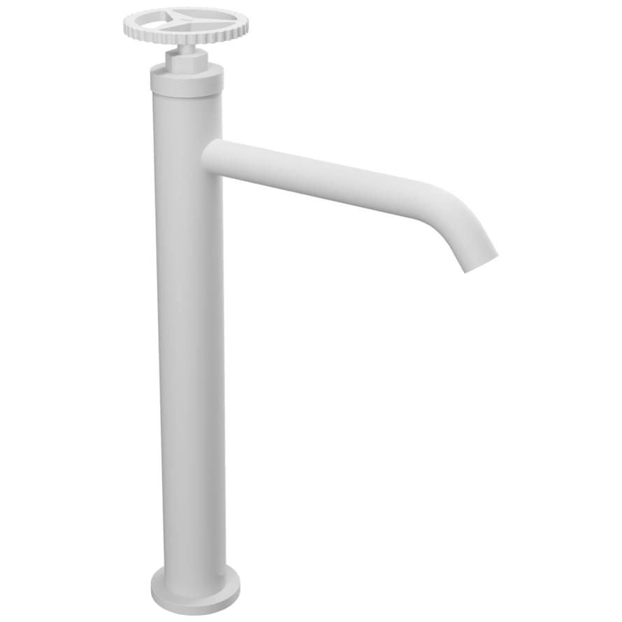 Плитка Remer Chrono Высокий смеситель для раковины CHRONO белый матовый  поверхность матовая