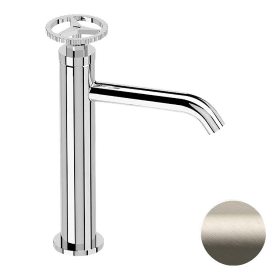 Плитка Remer Chrono Высокий смеситель для раковины CHRONO сталь  поверхность матовая