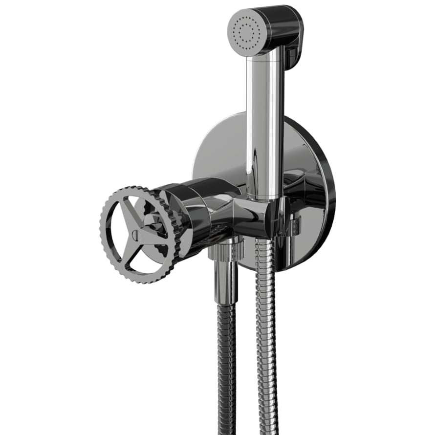 Плитка Remer Chrono Гигиенический душ со смесителем CHRONO хром  поверхность глянец