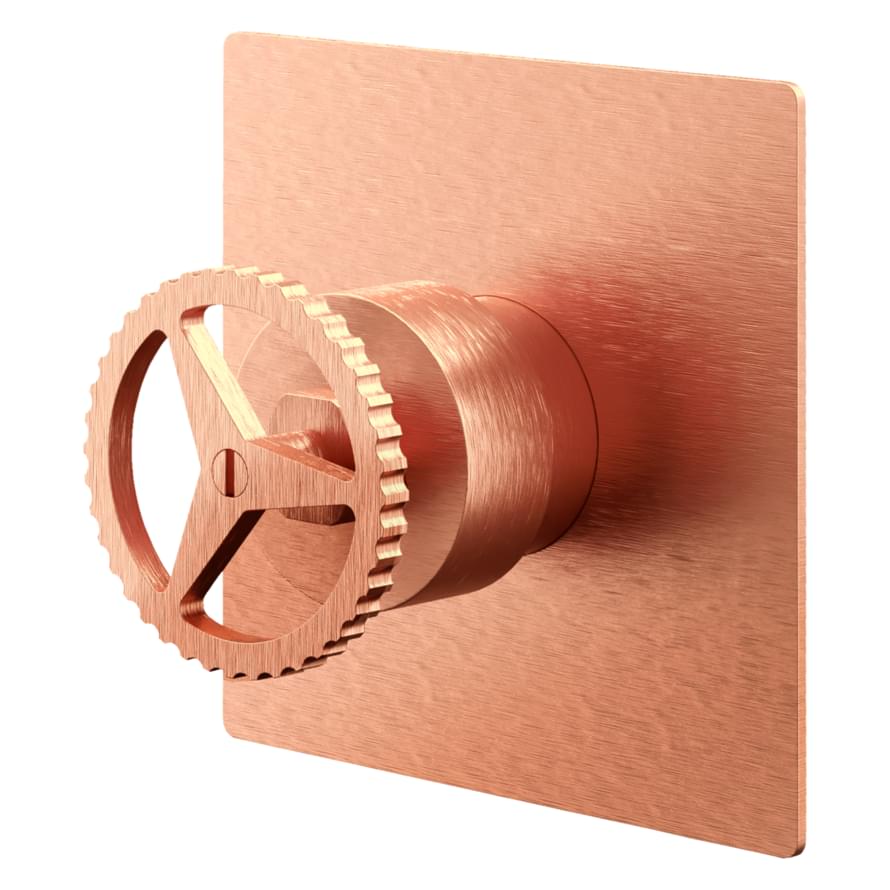 Плитка Remer Chrono Квадратный встраиваемый смеситель для душа CHRONO медь брашированная  поверхность брашированная