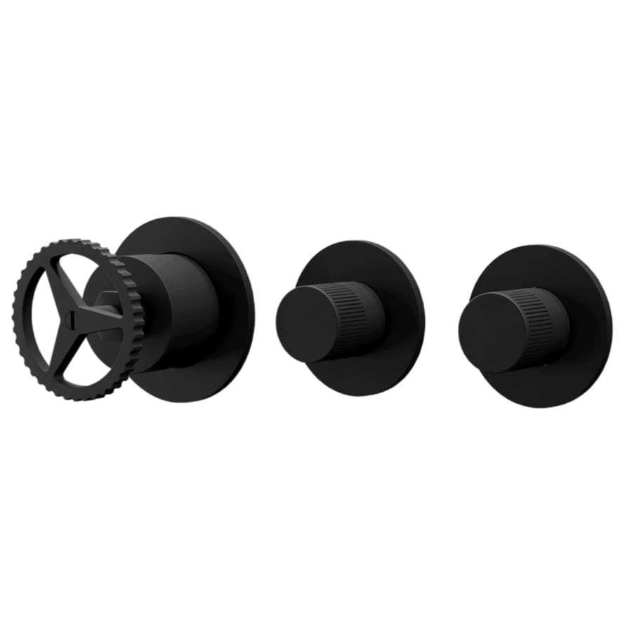 Плитка Remer Chrono Округлый смеситель для душа CHRONO черный матовый  поверхность матовая