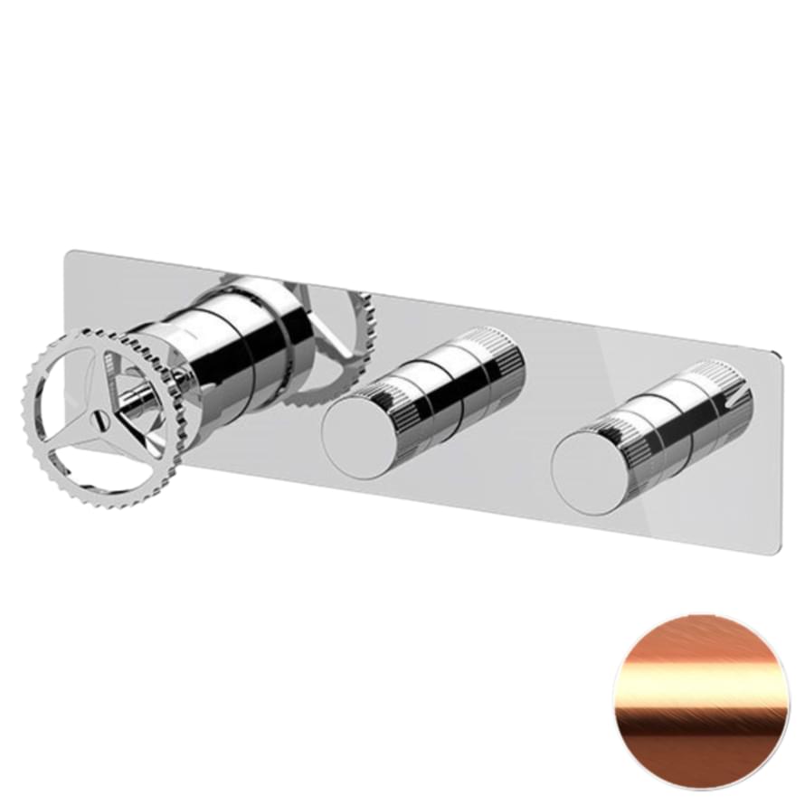 Плитка Remer Chrono Смеситель встраиваемый для душа CHRONO медь брашированная  поверхность брашированная