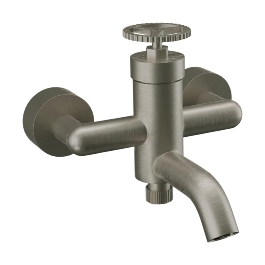 Плитка Remer Chrono Смеситель для ванны настенный CHRONO сталь  поверхность матовая