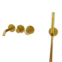 Плитка Remer Chrono Смеситель для ванны с лейкой CHRONO золото глянцевое поверхность глянец