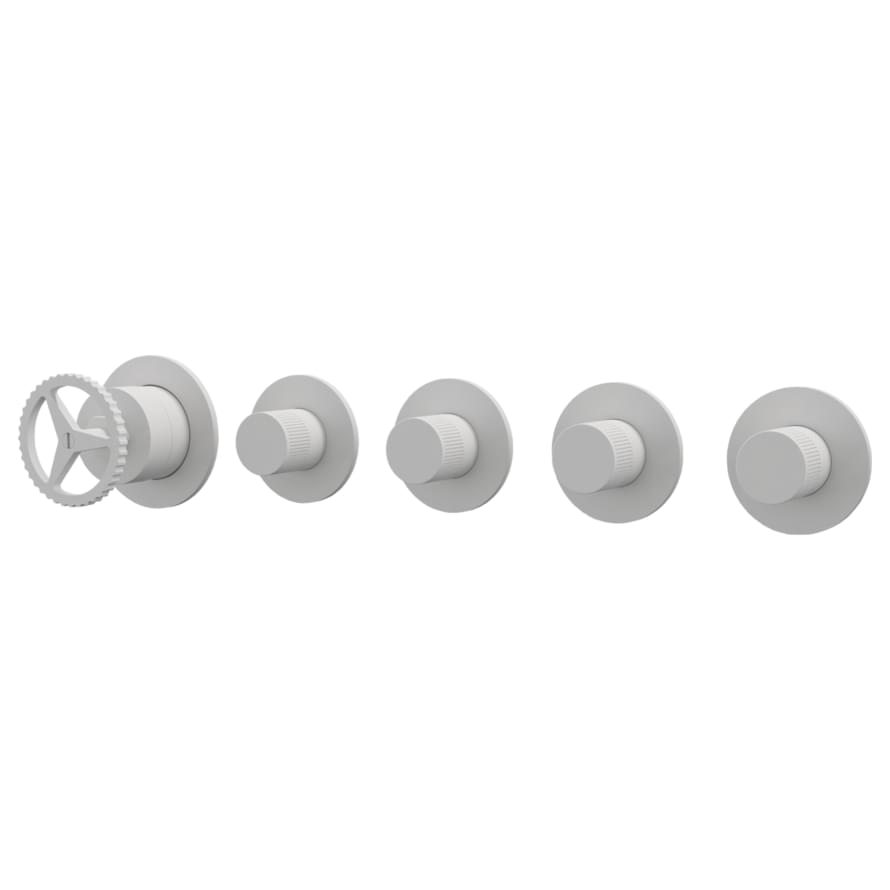 Плитка Remer Chrono Смеситель для душа CHRONO округлый белый матовый  поверхность матовая