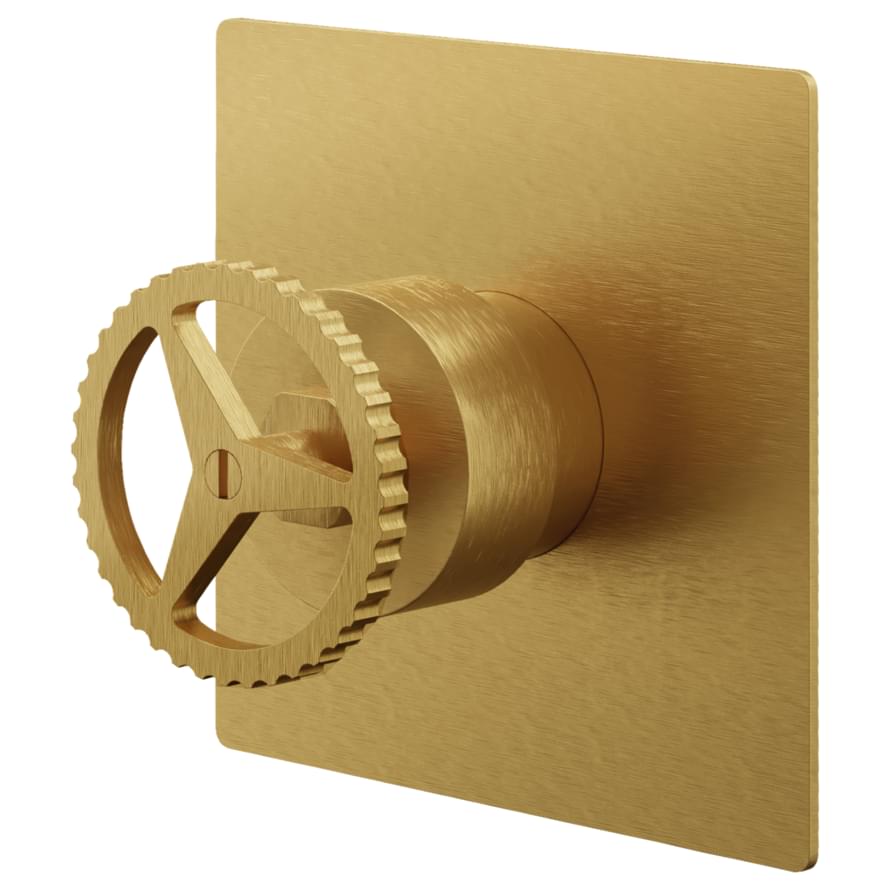 Плитка Remer Chrono Смеситель для душа на 1 выход CHRONO золото брашированное  поверхность брашированная