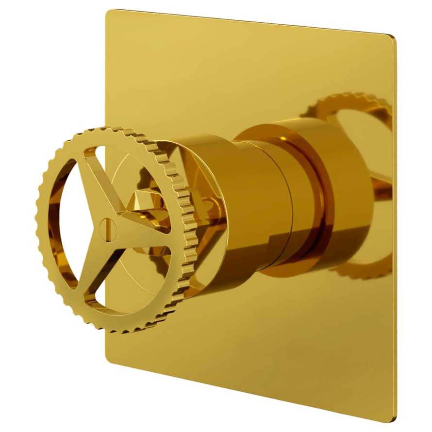 Плитка Remer Chrono Смеситель для душа на 1 выход CHRONO золото глянцевое  поверхность глянец