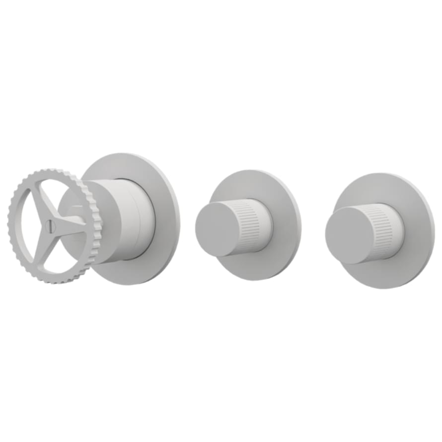 Плитка Remer Chrono Смеситель для душа округлый CHRONO белый матовый  поверхность матовая