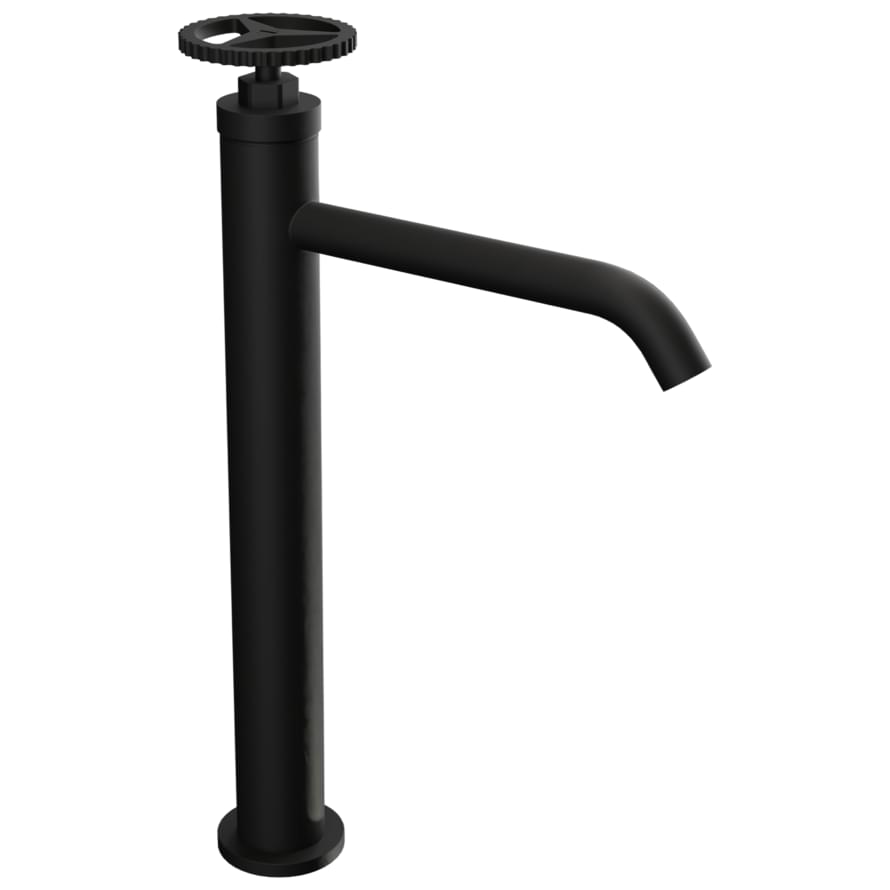 Плитка Remer Chrono Смеситель для раковины CHRONO высокий черный матовый  поверхность матовая