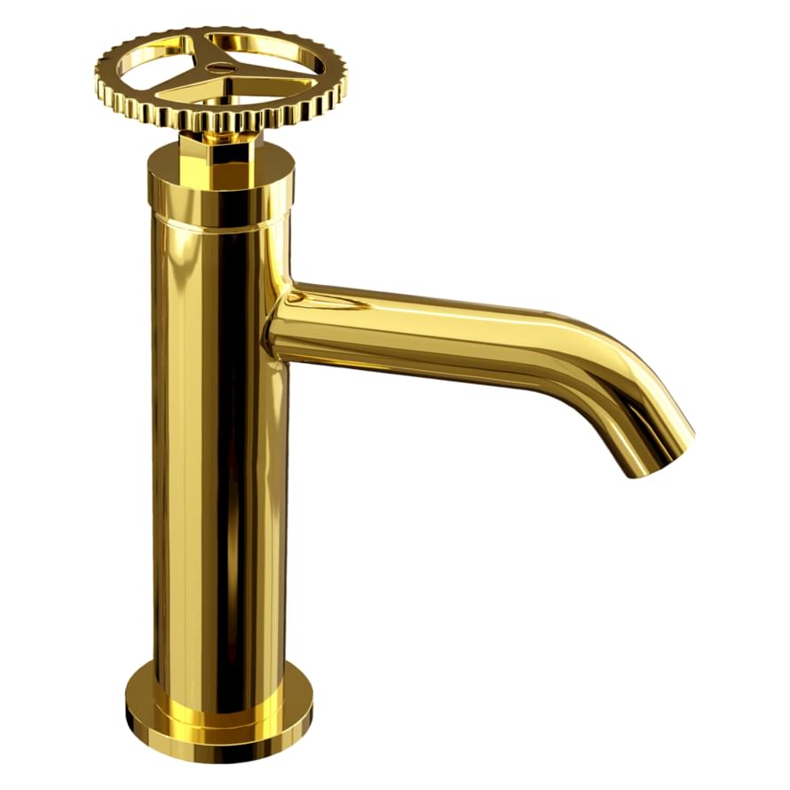 Плитка Remer Chrono Смеситель для раковины CHRONO золото глянцевое  поверхность глянец