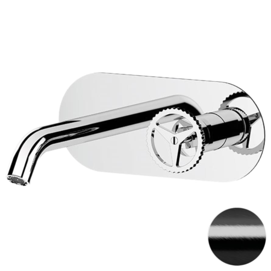 Плитка Remer Chrono Смеситель для раковины CHRONO черный брашированный хром  поверхность брашированная