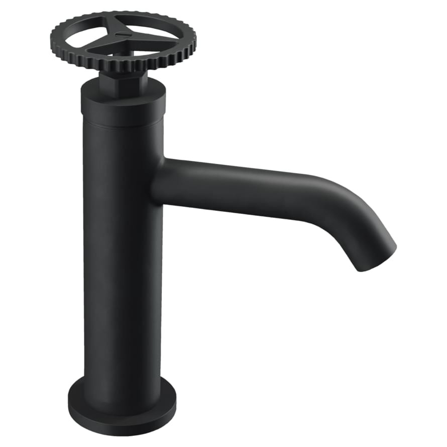 Плитка Remer Chrono Смеситель для раковины CHRONO черный матовый  поверхность матовая