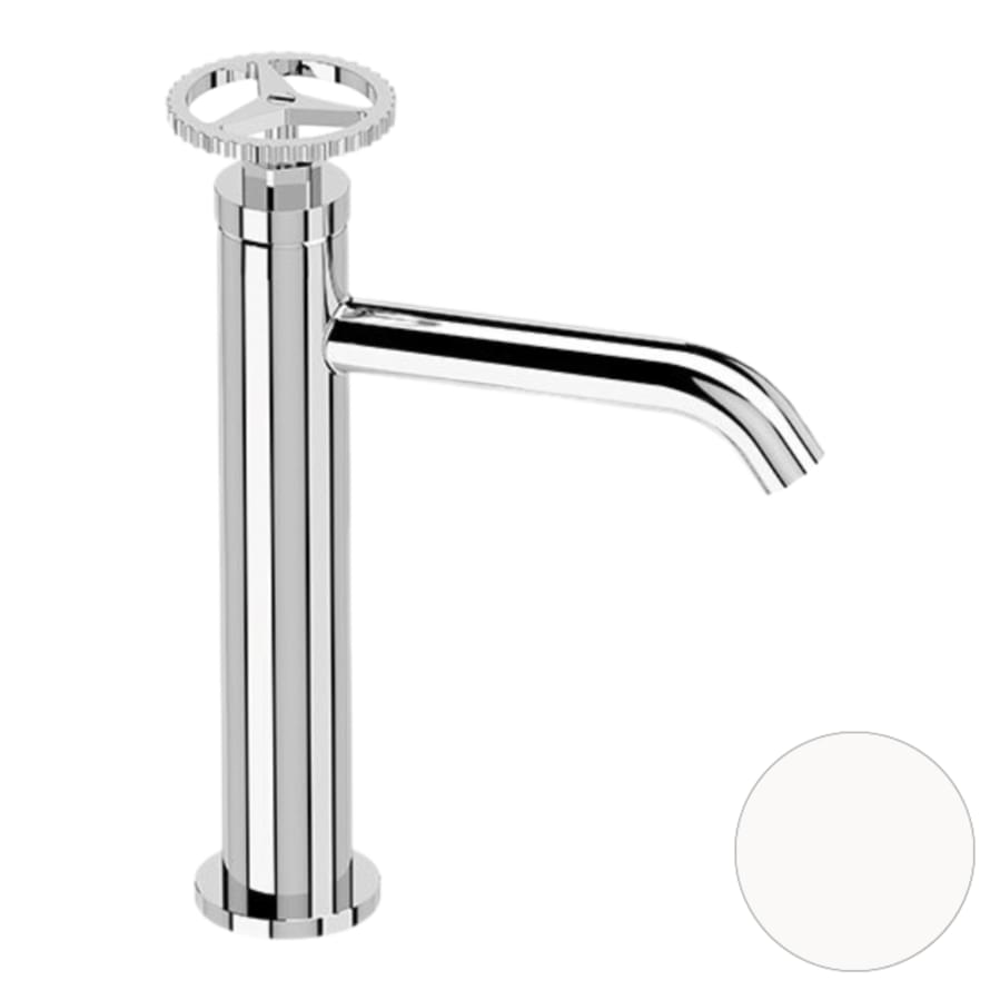 Плитка Remer Chrono Смеситель для раковины высокий CHRONO белый матовый  поверхность матовая