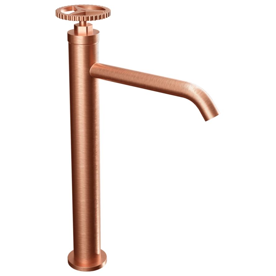 Плитка Remer Chrono Смеситель для раковины высокий CHRONO медь брашированная  поверхность брашированная
