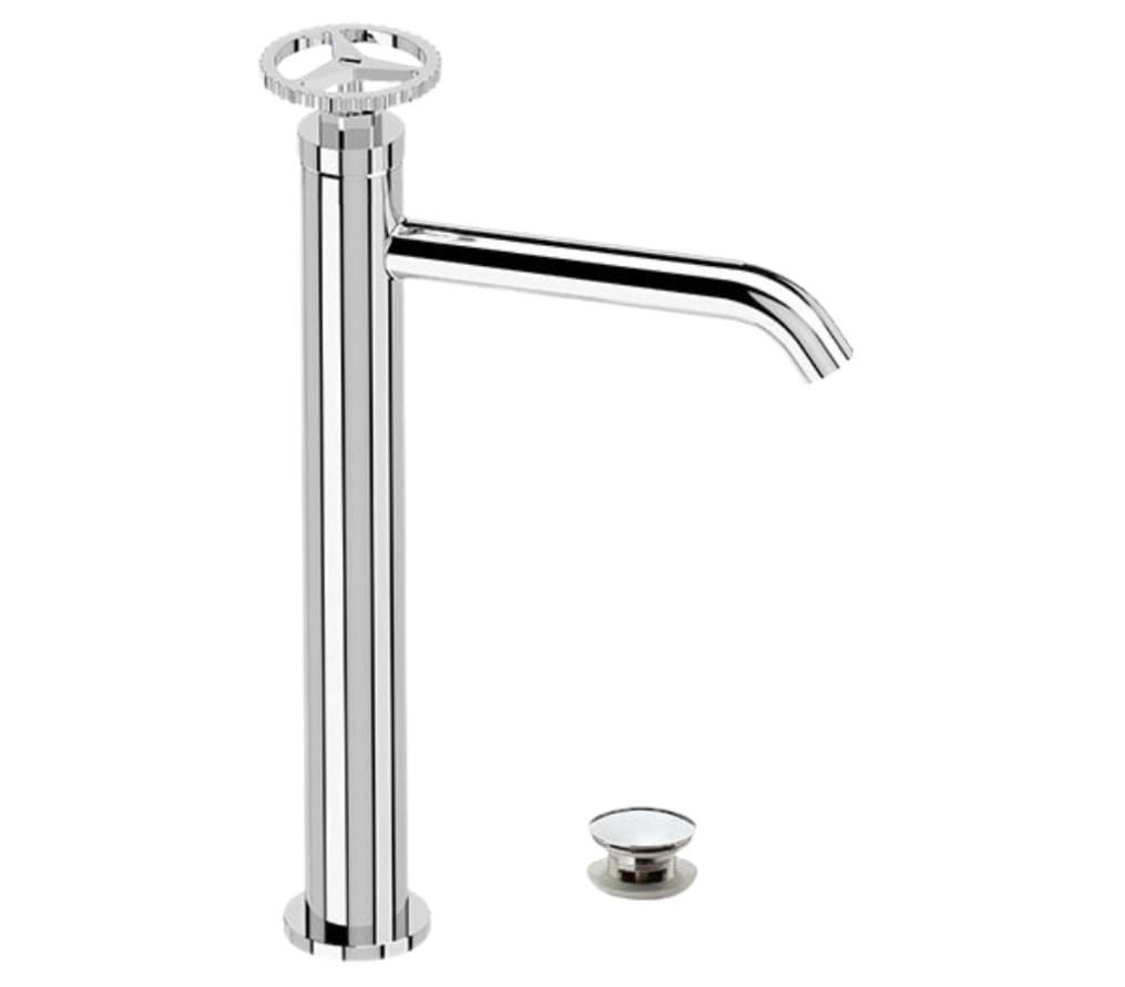 Плитка Remer Chrono Смеситель для раковины высокий CHRONO хром  поверхность глянец