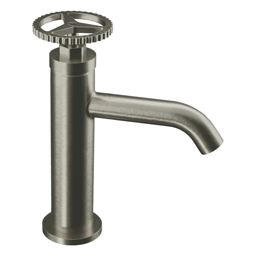 Плитка Remer Chrono Смеситель для раковины г-образный CHRONO сталь  поверхность матовая