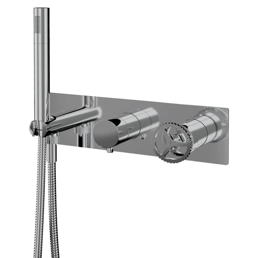 Плитка Remer Chrono Смеситель квадратный для душа CHRONO хром  поверхность глянец