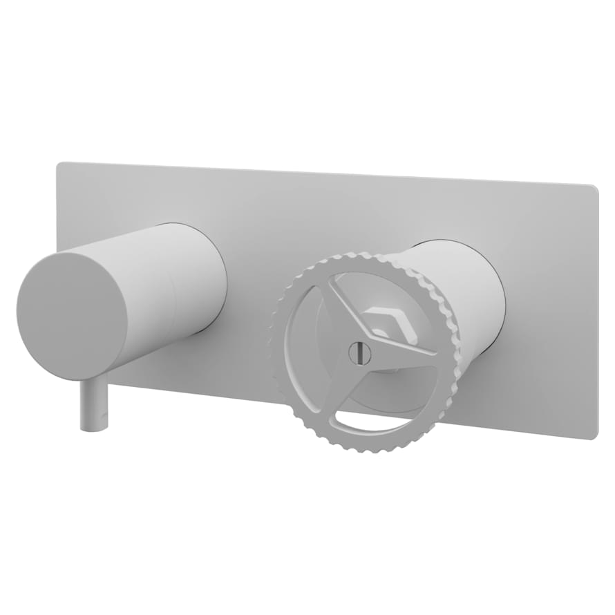 Плитка Remer Chrono Угловатый встраиваемый смеситель для душа на 3 выхода CHRONO белый матовый  поверхность матовая