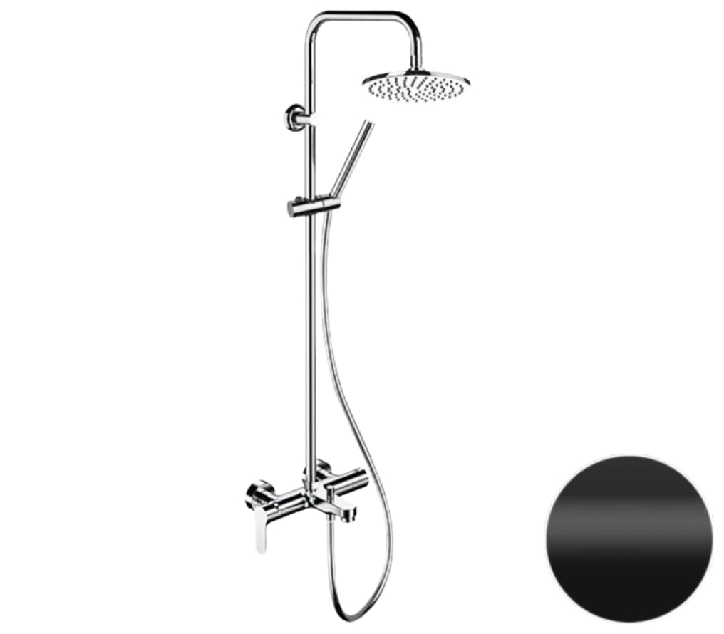 Плитка Remer Class Line Душевая система с изливом CLASS LINE черный матовый  поверхность матовая