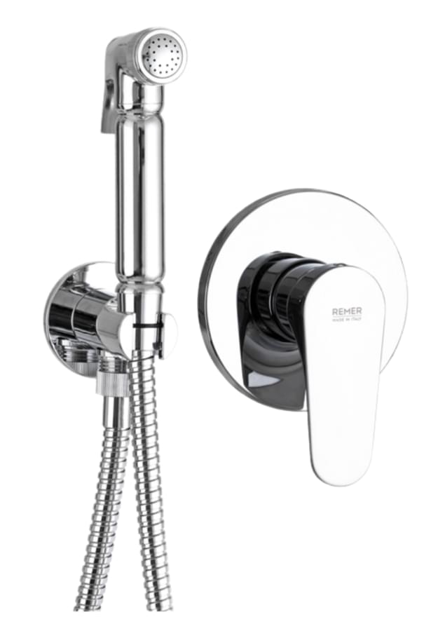 Плитка Remer Class Line Округлый гигиенический душ со смесителем CLASS LINE хром  поверхность глянец