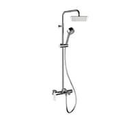 Плитка Remer Dream Душевая система с изливом DREAM верхний душ квадратный см хром поверхность глянец