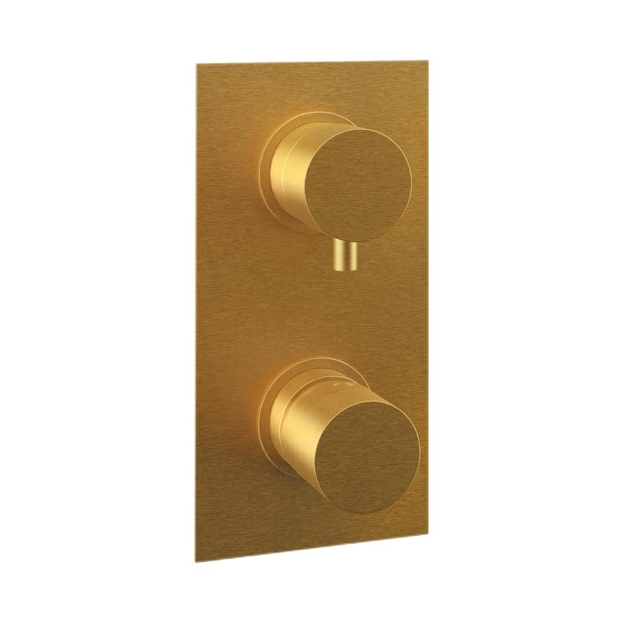 Плитка Remer Edge Встраиваемый смеситель для душа EDGE золото брашированное  поверхность брашированная