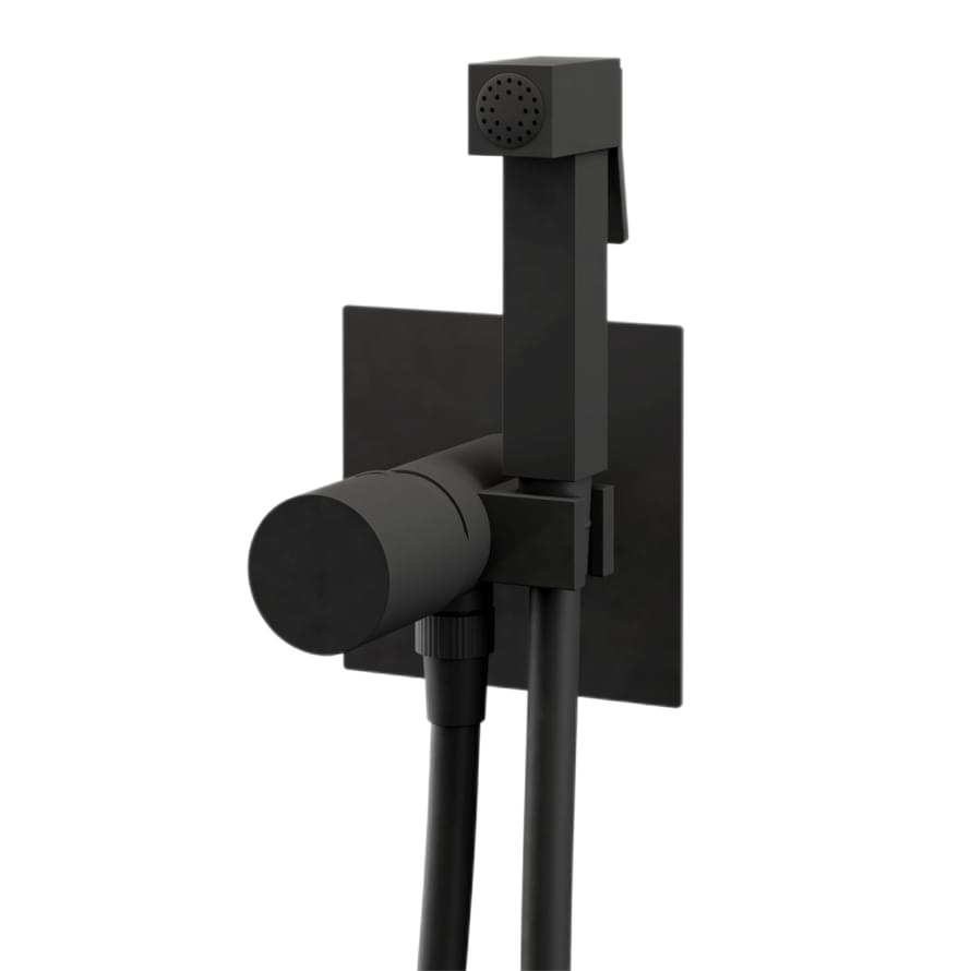 Плитка Remer Edge Гигиенический душ со смесителем EDGE черный матовый  поверхность матовая