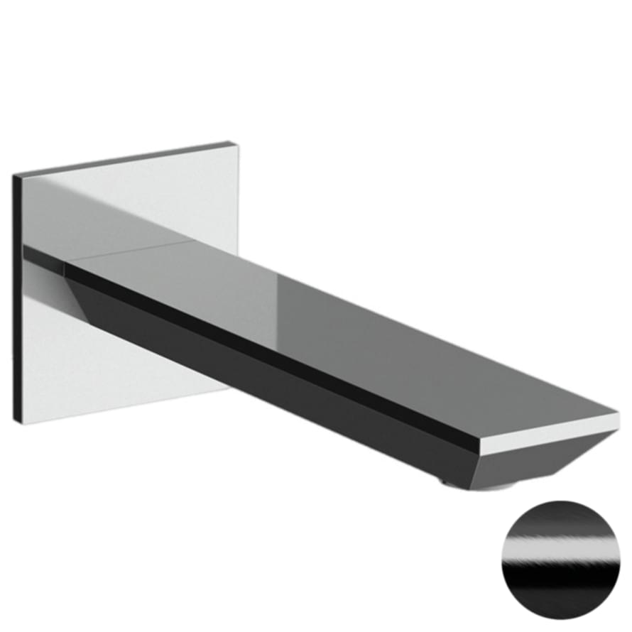 Плитка Remer Edge Излив настенный 18 см EDGE черный брашированный хром  поверхность брашированная