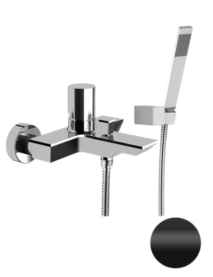 Плитка Remer Edge Смеситель для ванны EDGE черный матовый  поверхность матовая