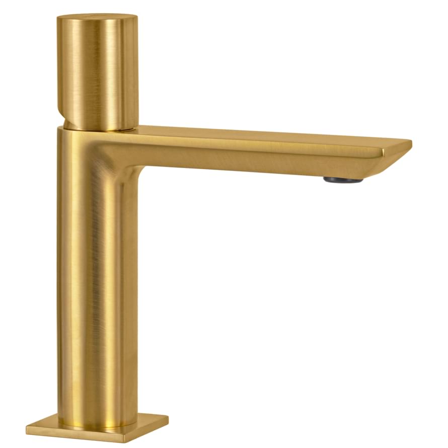 Плитка Remer Edge Смеситель для раковины EDGE золото брашированное  поверхность брашированная