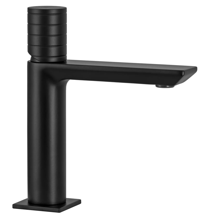 Плитка Remer Edge Смеситель для раковины EDGE округлый черный матовый  поверхность матовая