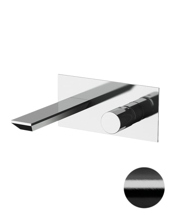 Плитка Remer Edge Смеситель для раковины всраиваемый EDGE черный брашированный хром  поверхность брашированная