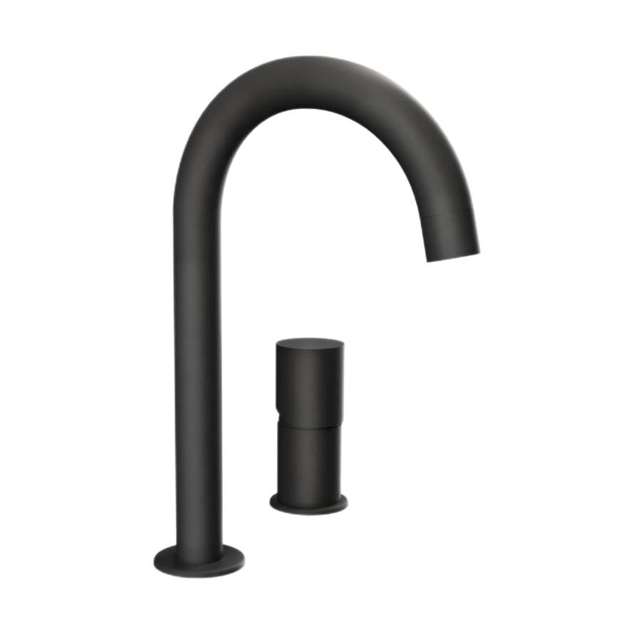 Плитка Remer Edge Смеситель для раковины высокий EDGE черный матовый  поверхность матовая