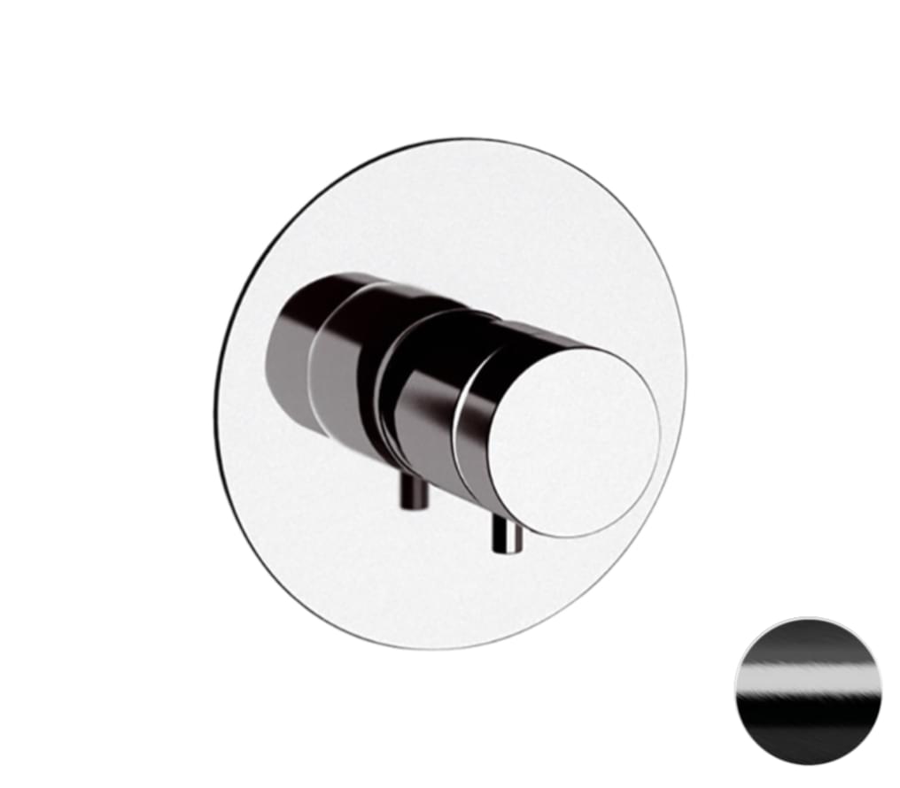 Плитка Remer Elegance Встраиваемый смеситель термостатический для душа ELEGANCE черный брашированный хром  поверхность брашированная