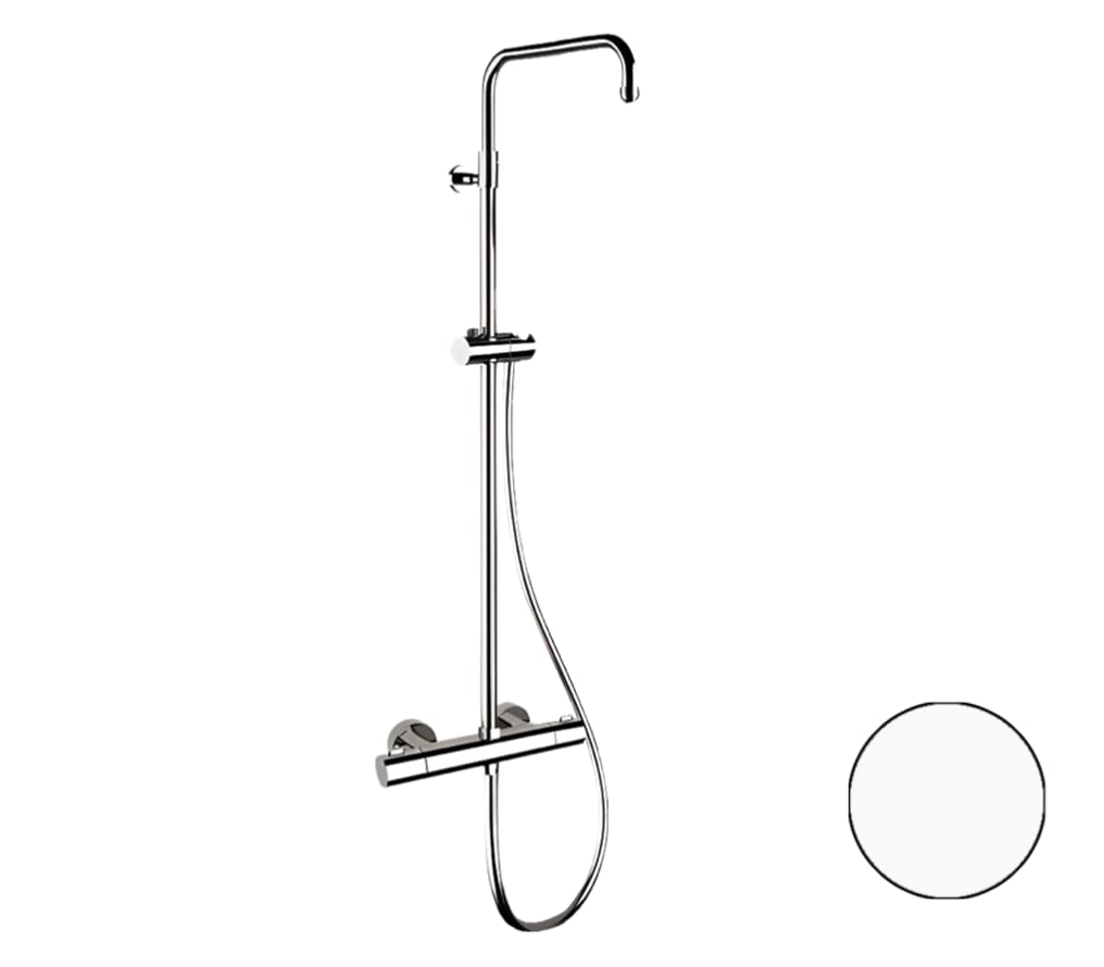 Плитка Remer Elegance Душевая система термостатическая ELEGANCE белый матовый  поверхность матовая