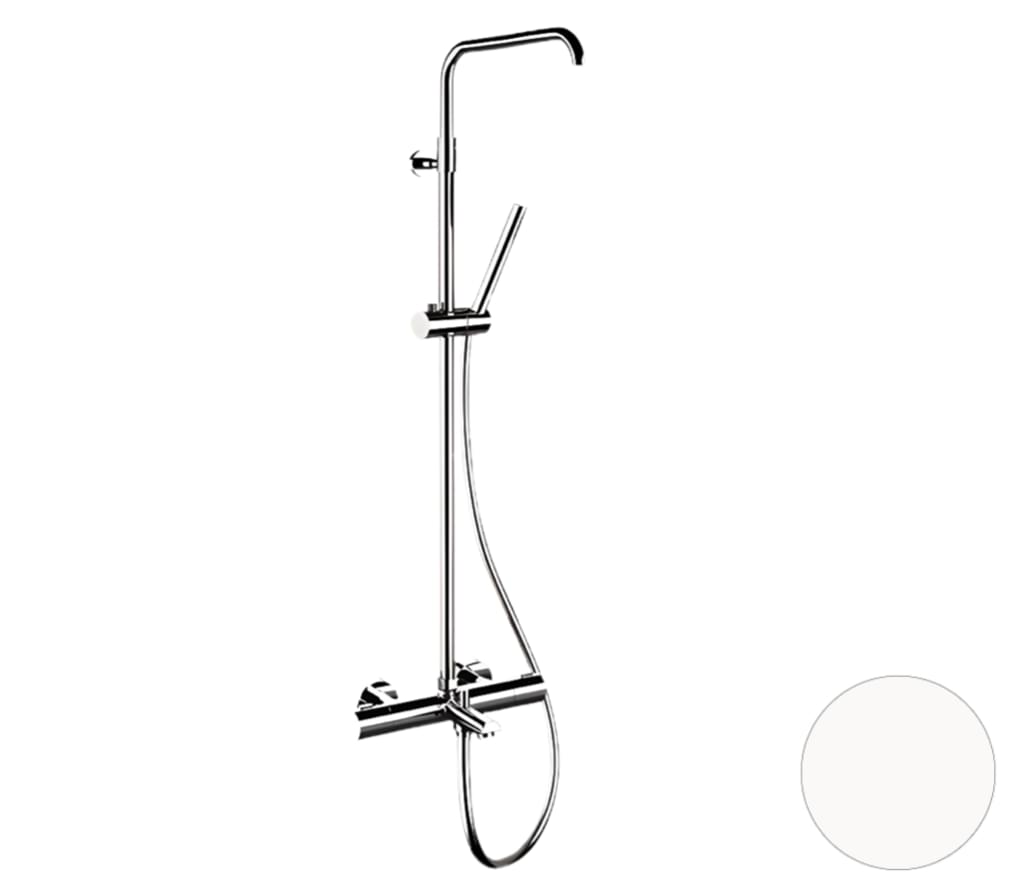 Плитка Remer Elegance Душевая система термостатическая ELEGANCE с изливом белый матовый  поверхность матовая